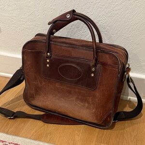 Orvis Rich Brown Leather Briefcase